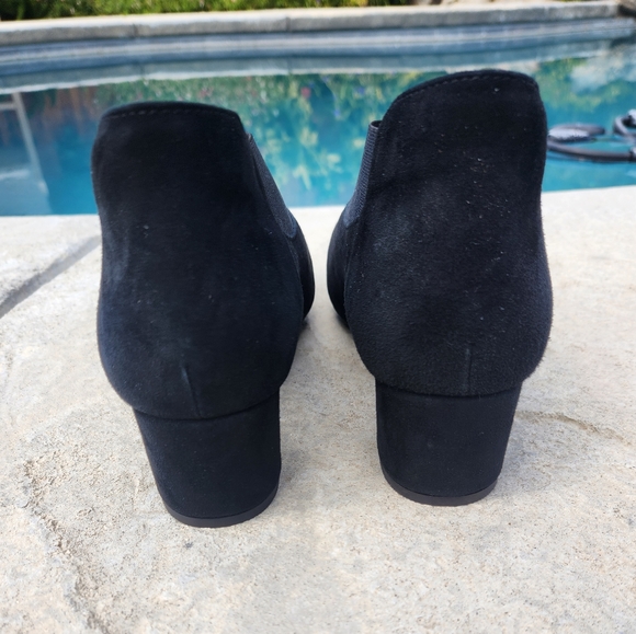 Eric Michael Antonia Black Leather Suede Slip-on Block Heel Size9 Runs Small - Picture 11 of 11